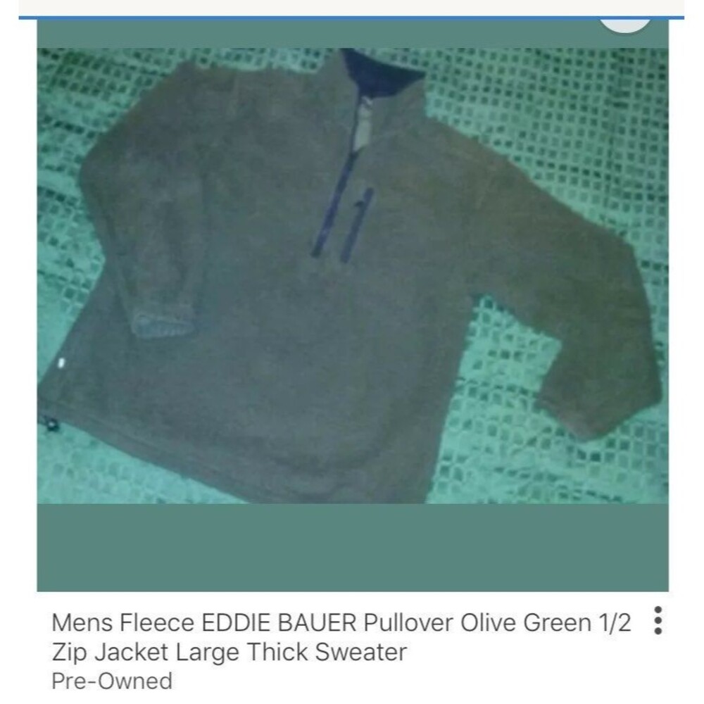 + eddie bauer fleece sweater mens large